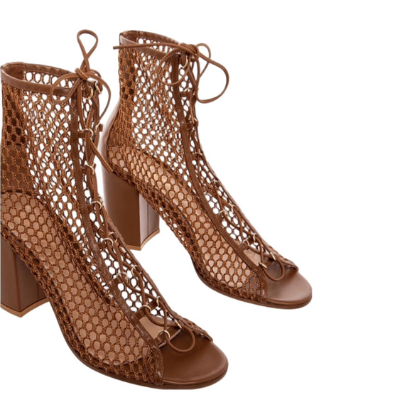 Gianvito Rossi Tan Lace-Up Heeled Gladiator Heels - 10 - Picture 3 of 13